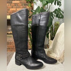 🛍️Gently worn Circa Joan David Leather upper Balance man made long boots.